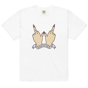 Handmade Custom Light Skin Tone WHATEVER Funny Joke Short Sleeve T-Shirt